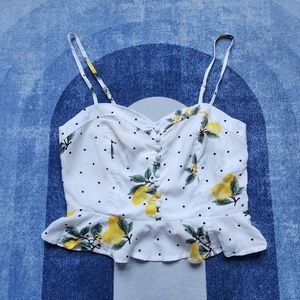 Dainty lemon crop cami